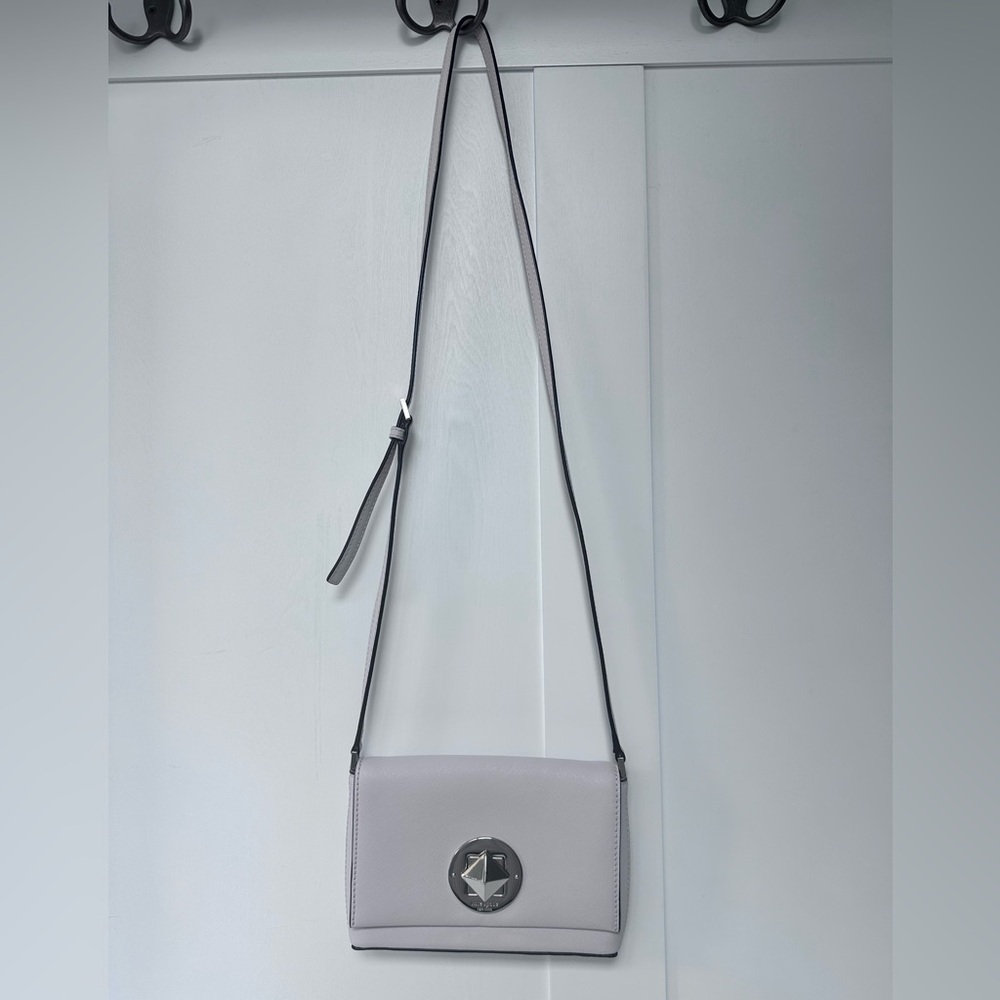Kate Spade Newbury Lane Crossbody Purse Light Pink Stone Saffiano Spring Summer
